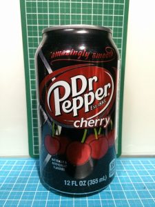 Dr.PepperCherryドクターペッパーチェリー。ドクターペッパー自体が好みが分かれるのに、さらにチェリー。