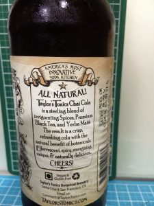 ChaiColaチャイ・コーラ。えぇ。AllNaturalとのこと
