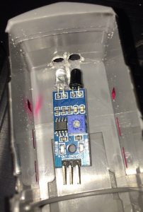 Arduino_ATCプラレール,モーター車,電線取付,接近センサー仮止